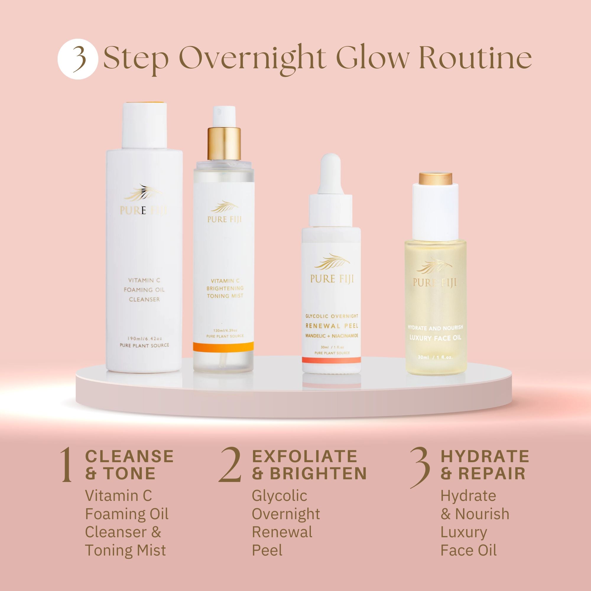 3 Step Overnight Glow Bundle – Pure Fiji Store